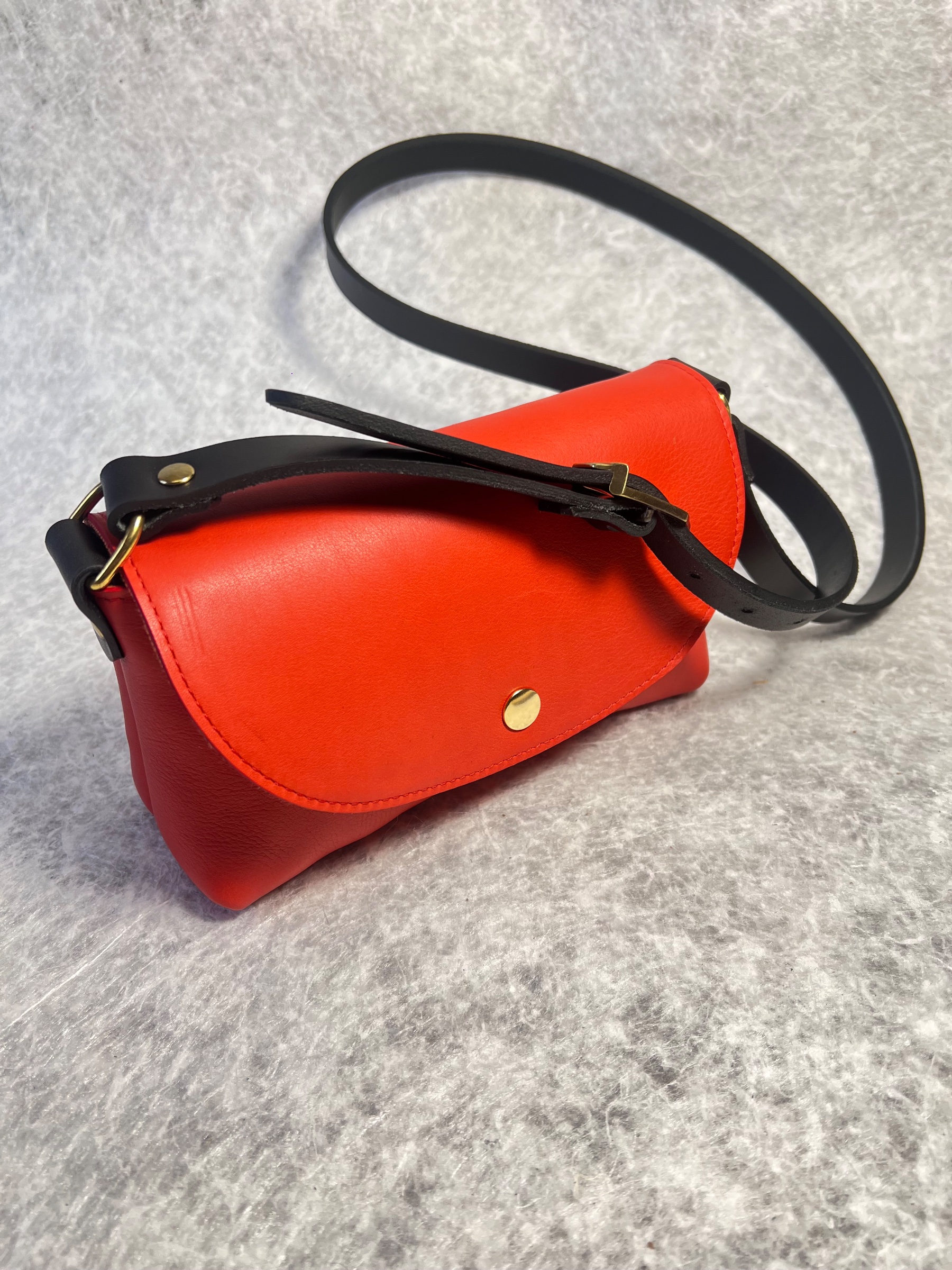 Sac rouge doublé coton