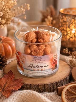 🍂 Bougie ourson Sucré🧸
