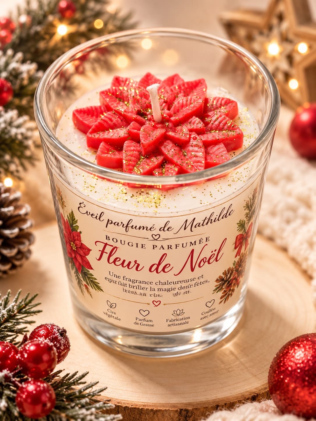 Fleur de Noël blanche