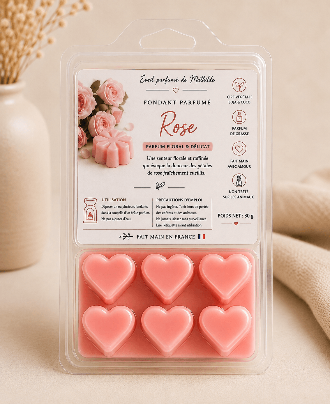 Fondant parfumé à la rose 🌹