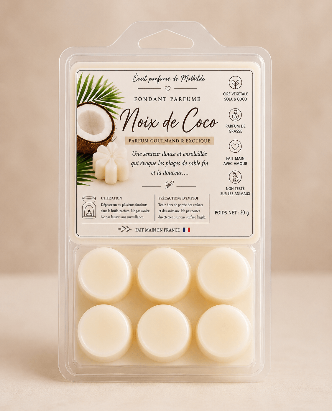 Fondant parfumé noix de coco 🥥
