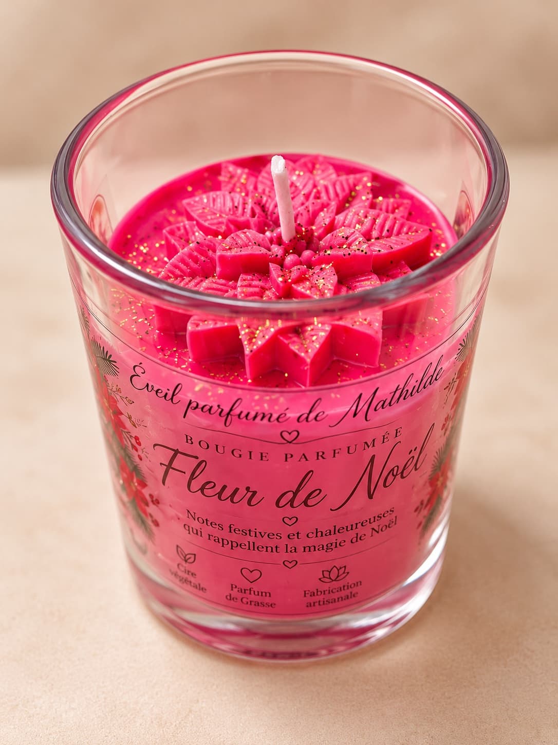 Fleur de Noël fushia