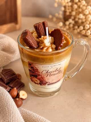 🍫🌰 Bougie Chocolat Noisette – Chocolat Chaud Gourmand