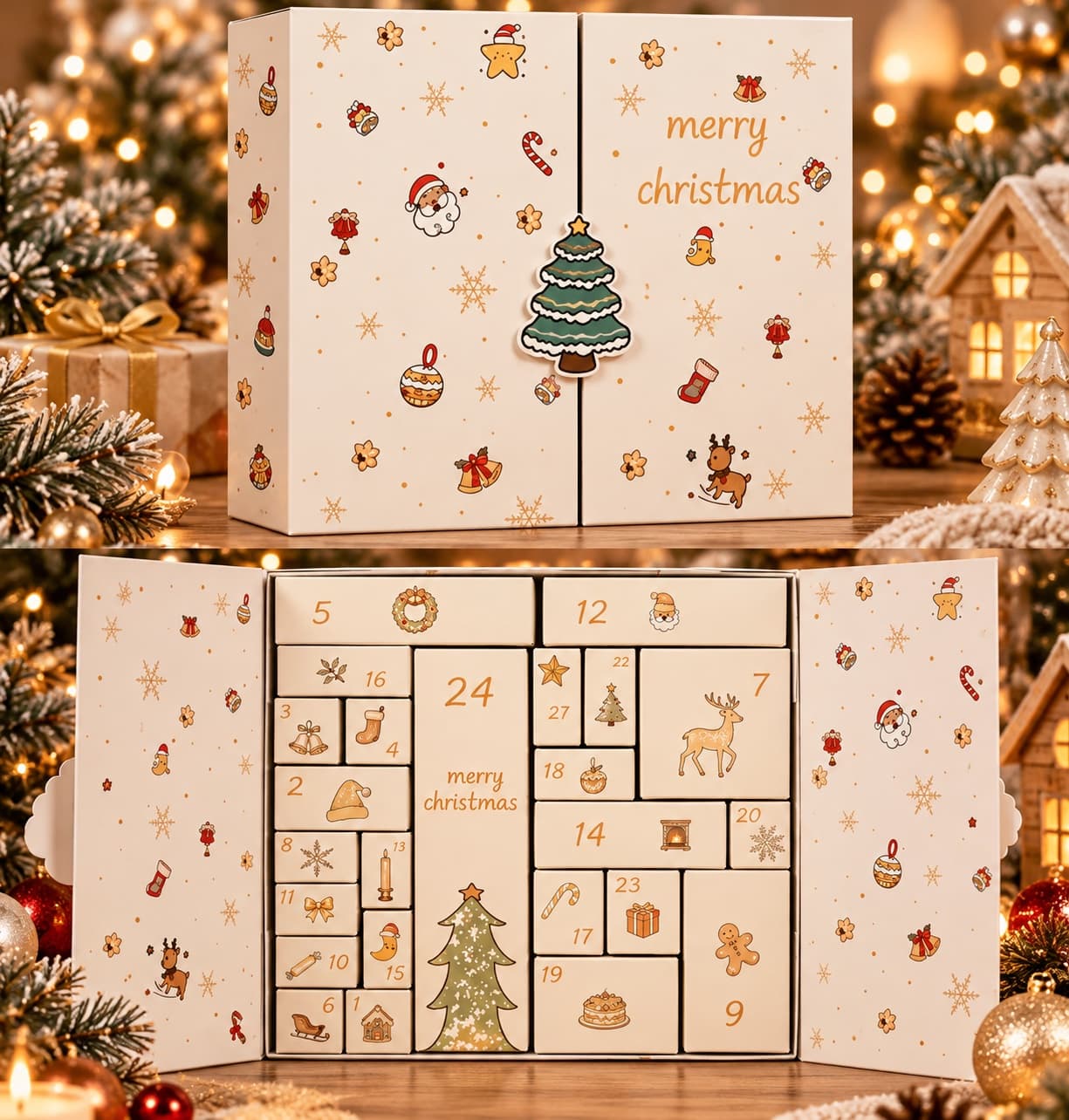 Calendrier de l avent blanc