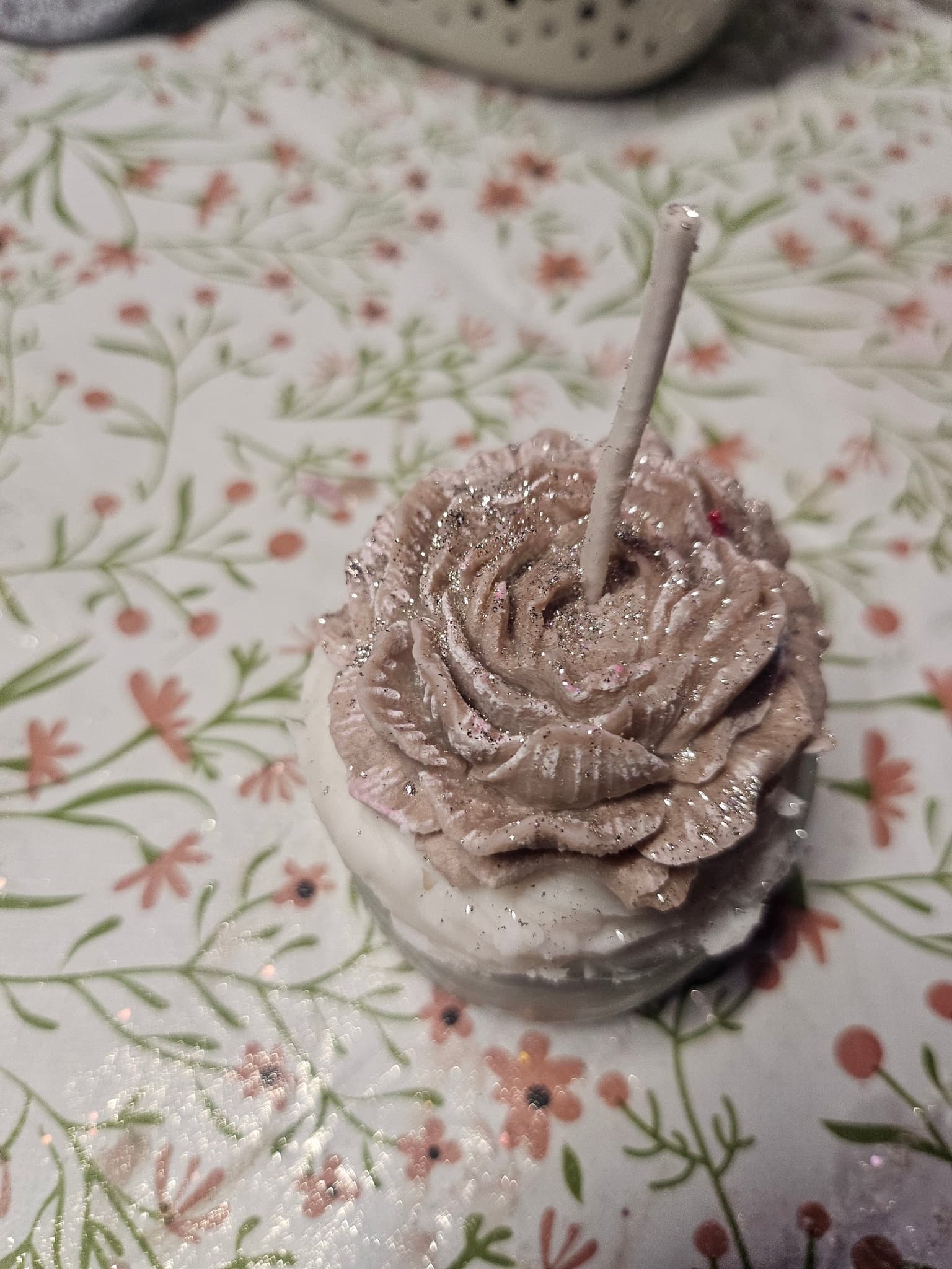 Bougie gourmande en cire de soja rose