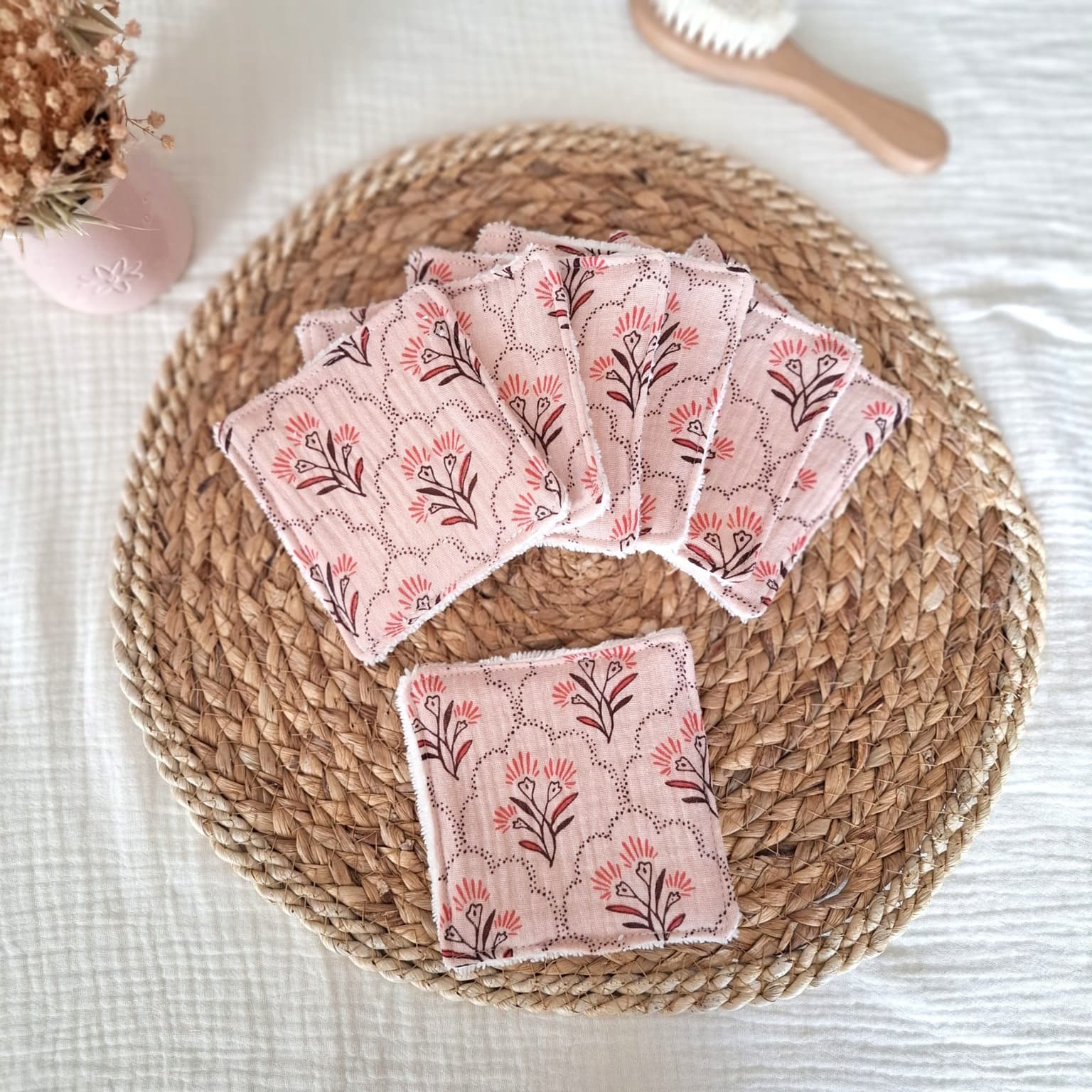 Lot de 7 lingettes lavables – tissu Luly
