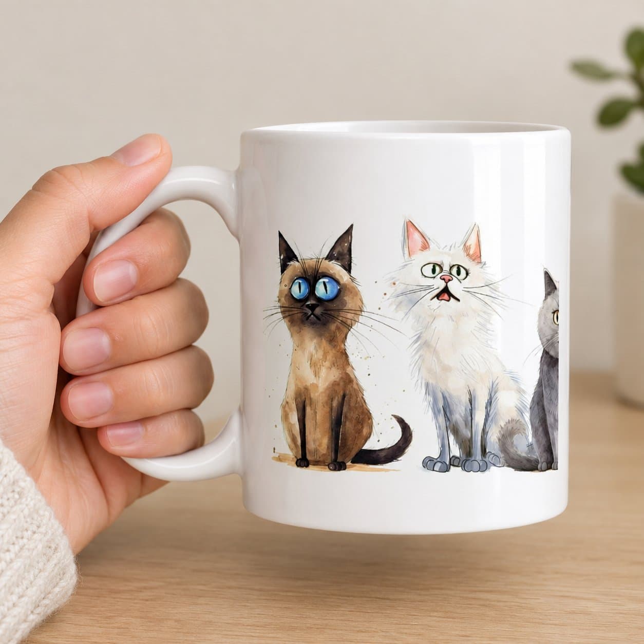 Mug céramique - "Portraits de Chats"